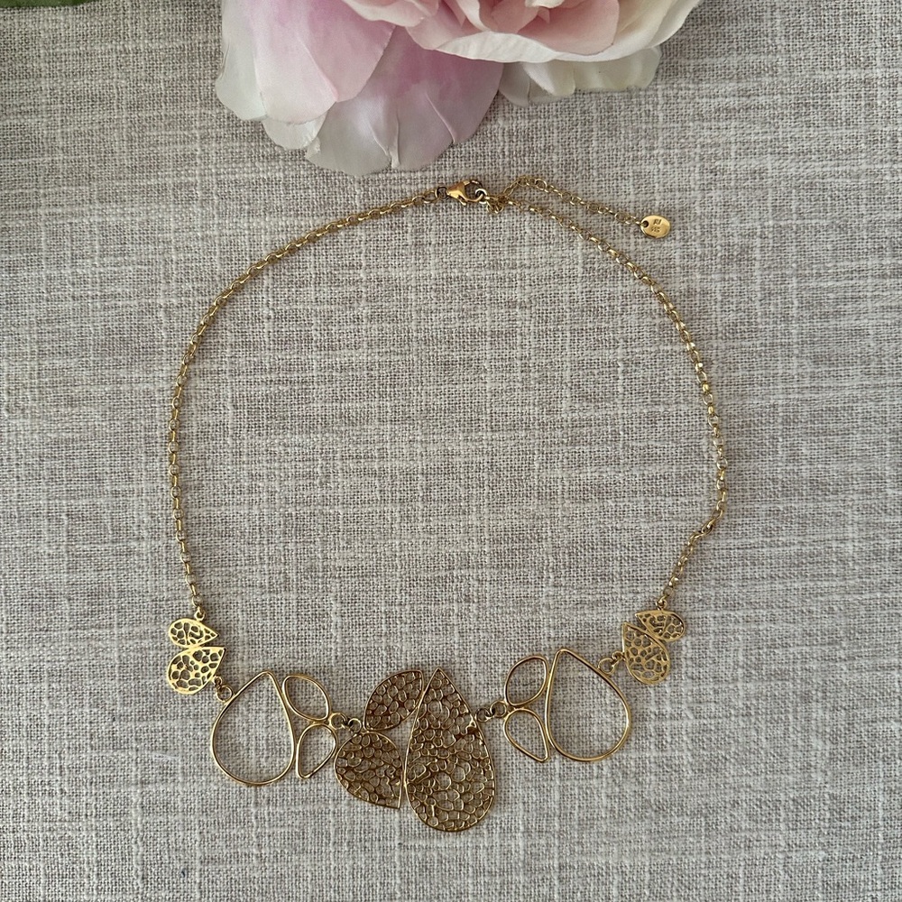 Argento Vivo Gold Teardrop Necklace